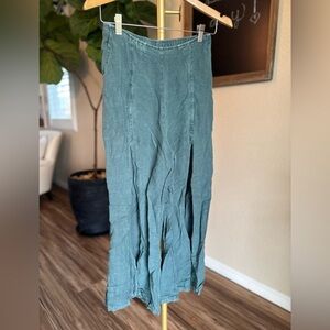 Young Fabulous & Broke Blue Denim Wide Leg Pants